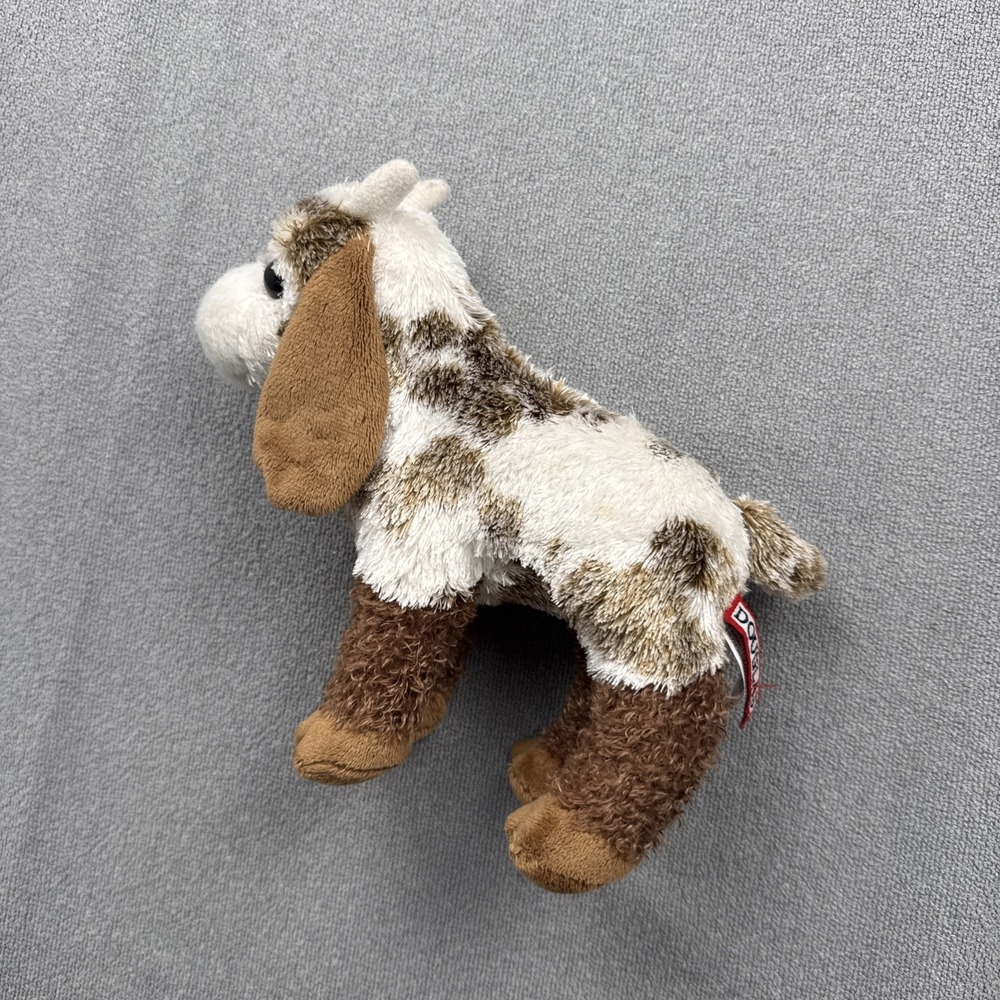 Douglas Bodhi Goat Plush Toy Stuffed Animal 8" Brown White Floppy Ears Cuddle